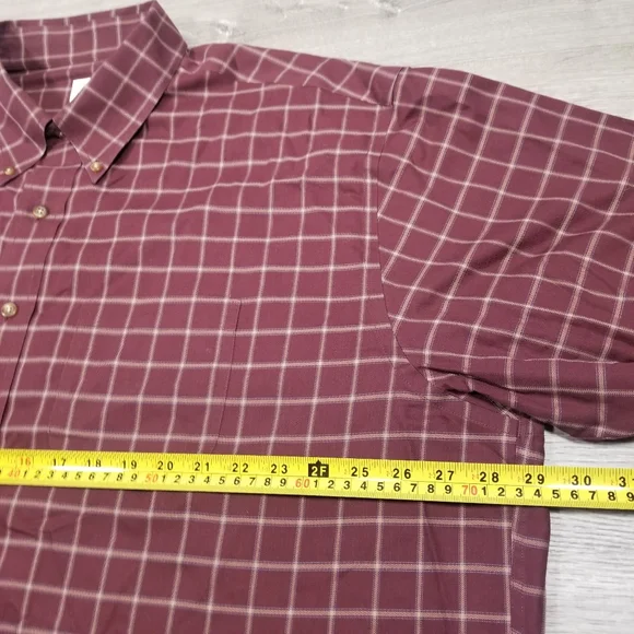 Brooks Brothers 346 Mens Button Down Shirts Size XXL Lot Of 2 Beige Red Check - Picture 5 of 10